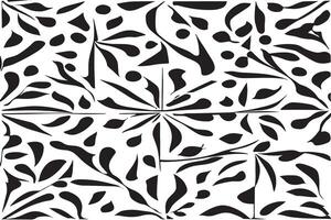 irregular pattern black texture on pure white isolated background for background or texture vector