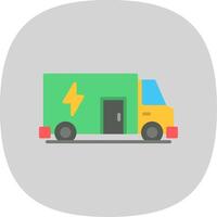 Electrician Service Flat Curve Icon Design vector