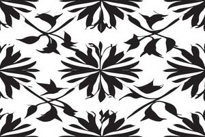 seamless black pattern on white background image for background or texture vector