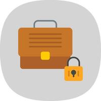 Briefcase Flat Curve Icon Design vector