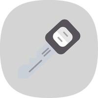 Car Key Flat Curve Icon Design vector