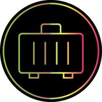 Suitcase Line Gradient Due Color Icon Design vector