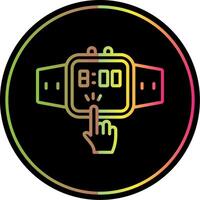 Touchscreen Line Gradient Due Color Icon Design vector