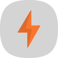 Thunder Bolt Flat Curve Icon Design vector
