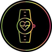 Heart Rate Monitor Line Gradient Due Color Icon Design vector