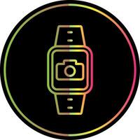 Camera Line Gradient Due Color Icon Design vector