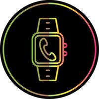 Incoming Call Line Gradient Due Color Icon Design vector