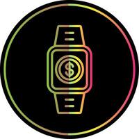 Payment Line Gradient Due Color Icon Design vector