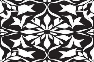 black and white seamless pattern image for background or texture, EPS 10 vector