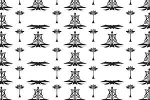 black and white seamless pattern image for background or texture, EPS 10 vector