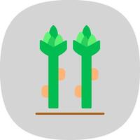 Asparagus Flat Curve Icon Design vector