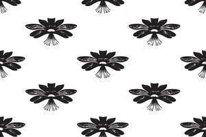 black and white seamless pattern image for background or texture, EPS 10 vector