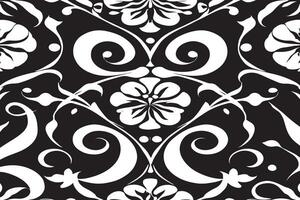 black and white seamless pattern image for background or texture, EPS 10 vector