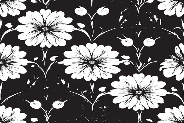 black seamless texture pattern on white background, it can be use for background or for texture to print or commercial use.