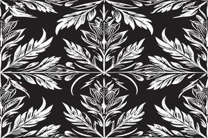 black and white seamless pattern image for background or texture, EPS 10 vector