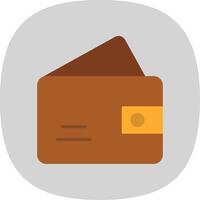 Wallet Flat Curve Icon Design vector