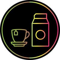 Milk Line Gradient Due Color Icon Design vector