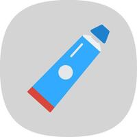 Tooth Paste Flat Curve Icon Design vector