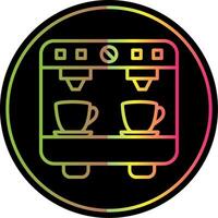 Coffee Machine Line Gradient Due Color Icon Design vector