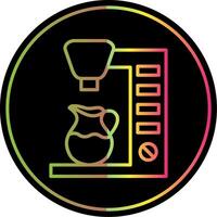 Coffee Maker Line Gradient Due Color Icon Design vector
