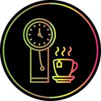 Clock Line Gradient Due Color Icon Design vector