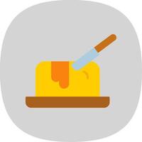 Butter Flat Curve Icon Design vector