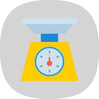 Weighing Machine Flat Curve Icon Design vector