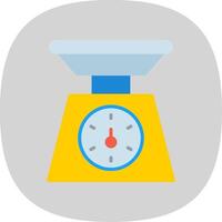 Weighing Machine Flat Curve Icon Design vector