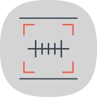 Barcode Scan Flat Curve Icon Design vector