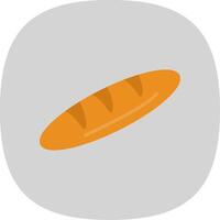 Baguette Flat Curve Icon Design vector