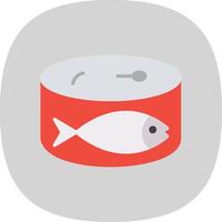 Sardines Flat Curve Icon Design vector