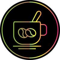 Latte Line Gradient Due Color Icon Design vector