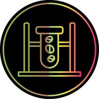 Quality Check Line Gradient Due Color Icon Design vector