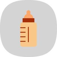 Baby Bottle Flat Curve Icon Design vector