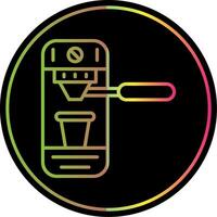 Coffee Machine Line Gradient Due Color Icon Design vector