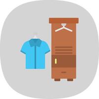 Coat Rack Flat Curve Icon Design vector