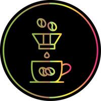 Coffee Filter Line Gradient Due Color Icon Design vector