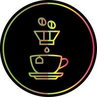 Coffee Filter Line Gradient Due Color Icon Design vector