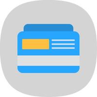 Debit Card Flat Curve Icon Design vector