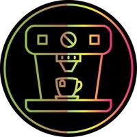 Coffee Machine Line Gradient Due Color Icon Design vector