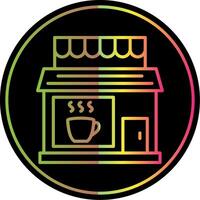 Coffee Shop Line Gradient Due Color Icon Design vector