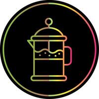 Coffee Filter Line Gradient Due Color Icon Design vector