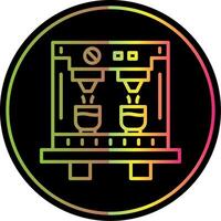 Coffee Machine Line Gradient Due Color Icon Design vector