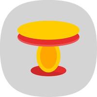 Dining Table Flat Curve Icon Design vector