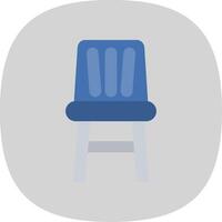 High Chair Flat Curve Icon Design vector