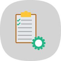 Project Management Flat Curve Icon Design vector