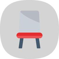 asiento plano curva icono diseño vector