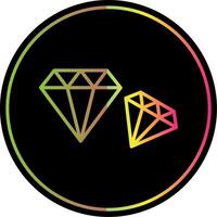 Diamond Line Gradient Due Color Icon Design vector