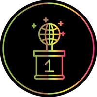 World Line Gradient Due Color Icon Design vector