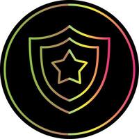 Shield Line Gradient Due Color Icon Design vector